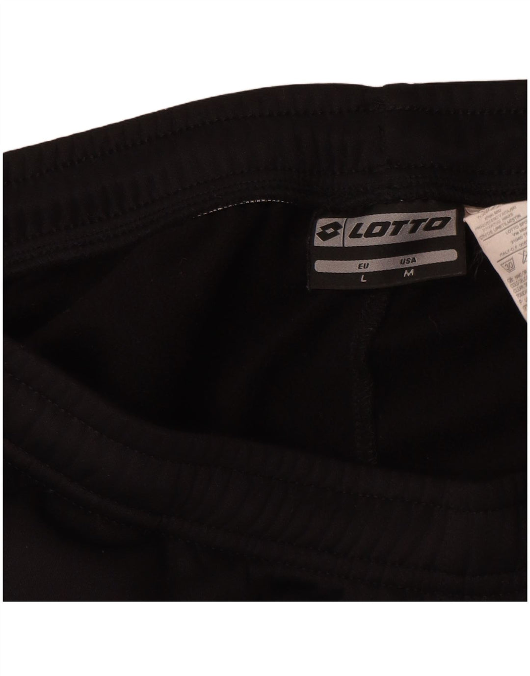 Lotto Mens Calças de treino Joggers poliéster preto médio