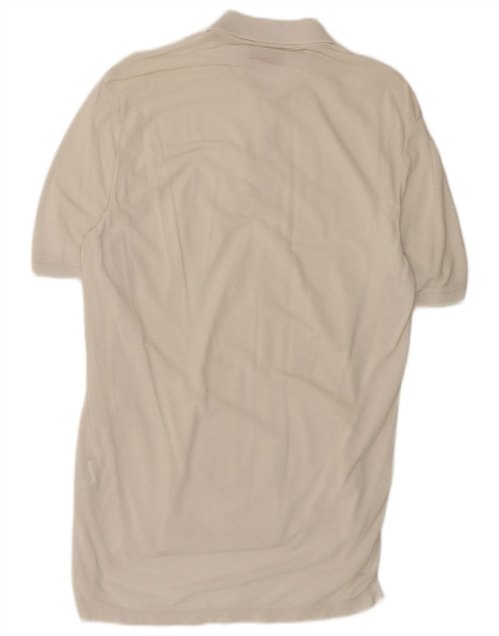 Camisa polo masculina Hugo Boss pequena algodão branco