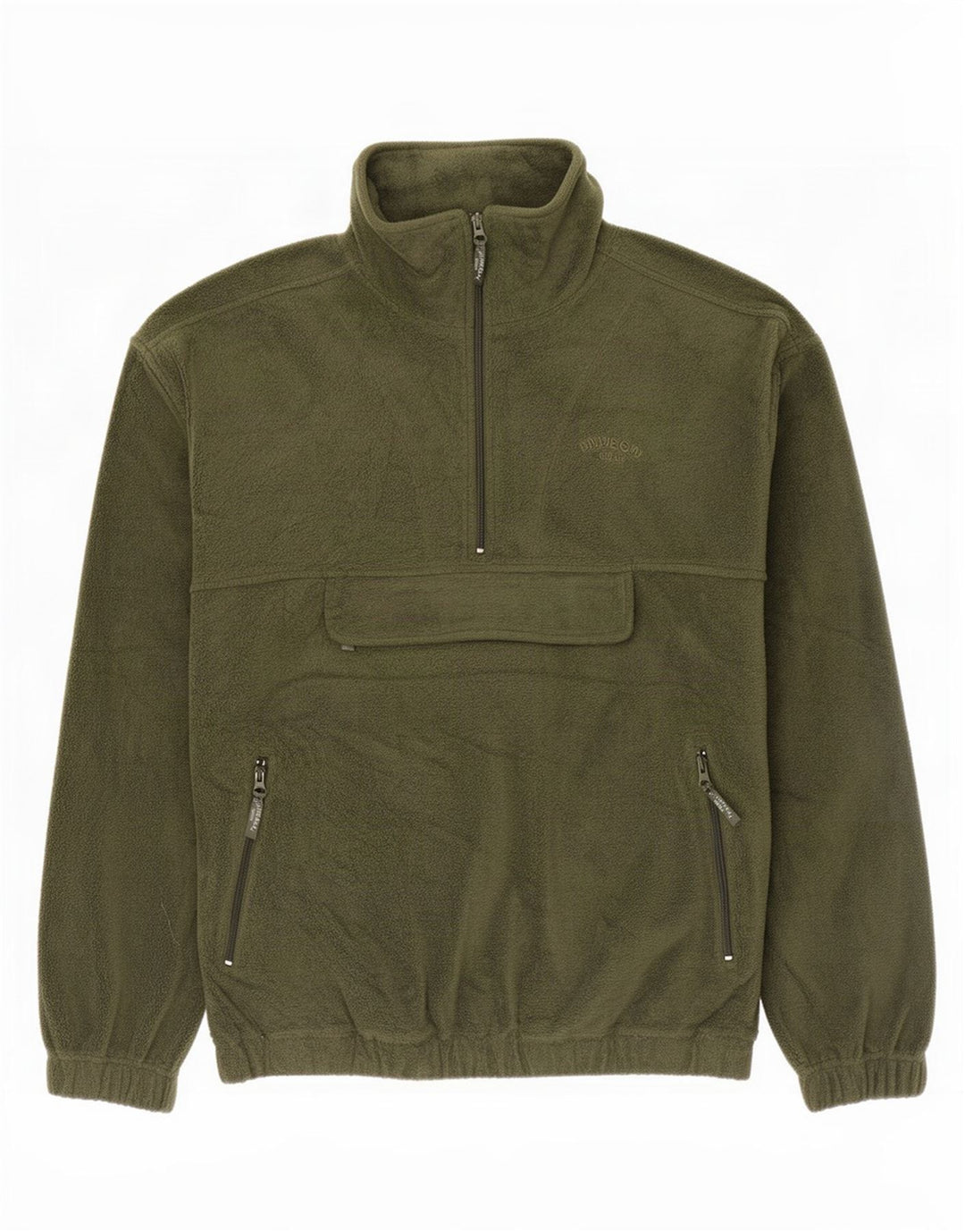 Jumper de lã Anorak masculino vintage grande poliéster cáqui