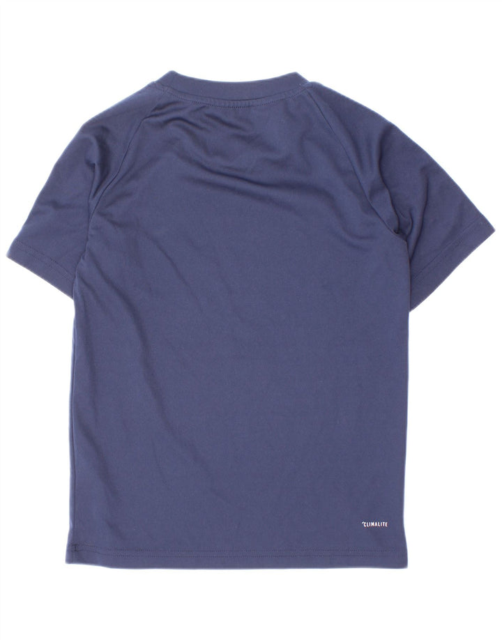 Camiseta Adidas Boys Climalite Top 7-8 Anos Azul Marinho Poliéster