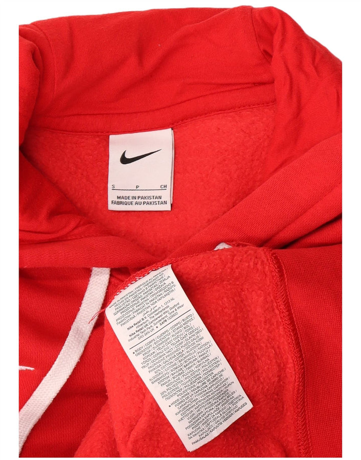 Nike Mens Hoodie Jumper Pequeno Algodão Vermelho