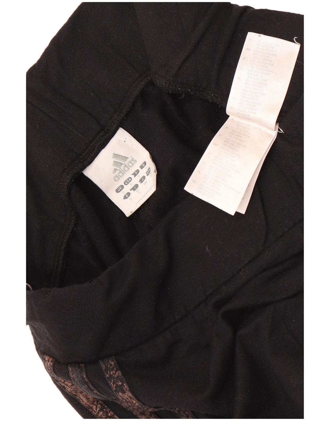 Leggings Adidas Femininas UK 10 Pequenas Poliéster Preto