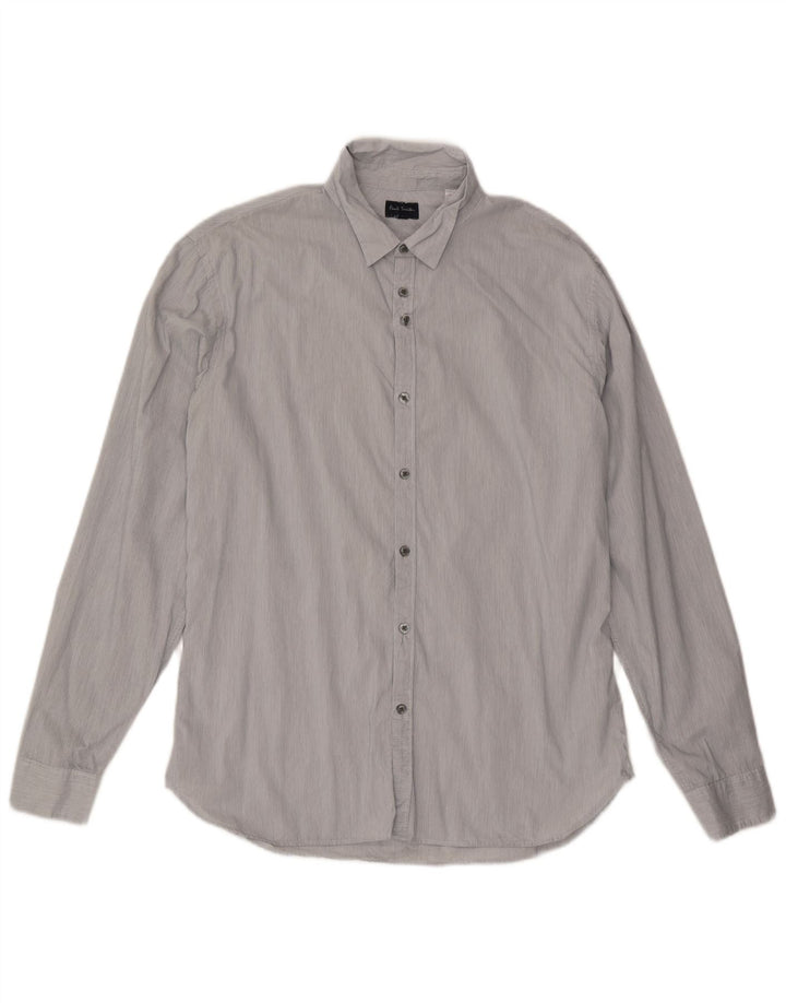 Camisa masculina Paul Smith de algodão listrado azul grande