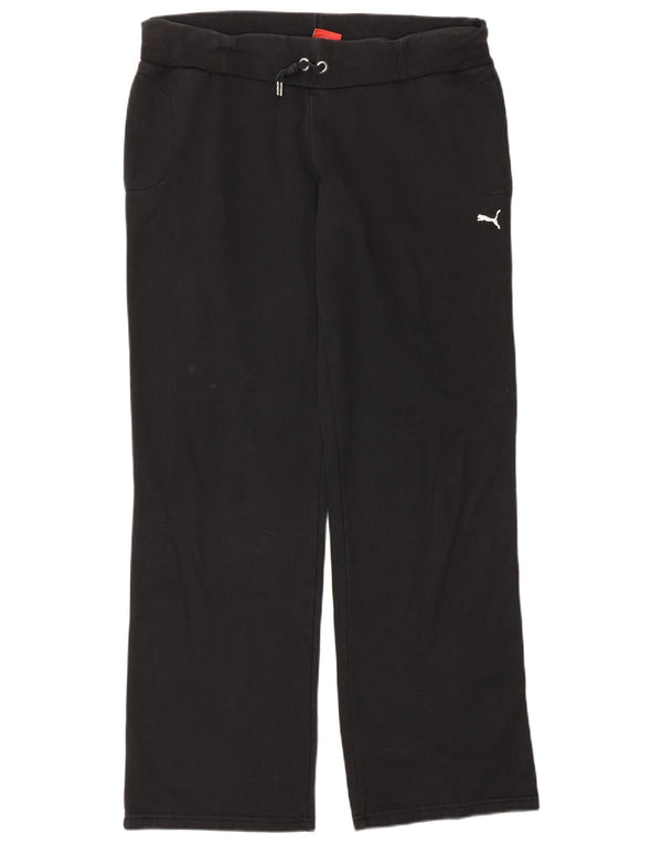 Calça de treino feminina Puma UK 12 médio preto algodão
