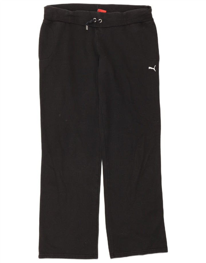 Calça de treino feminina Puma UK 12 médio preto algodão