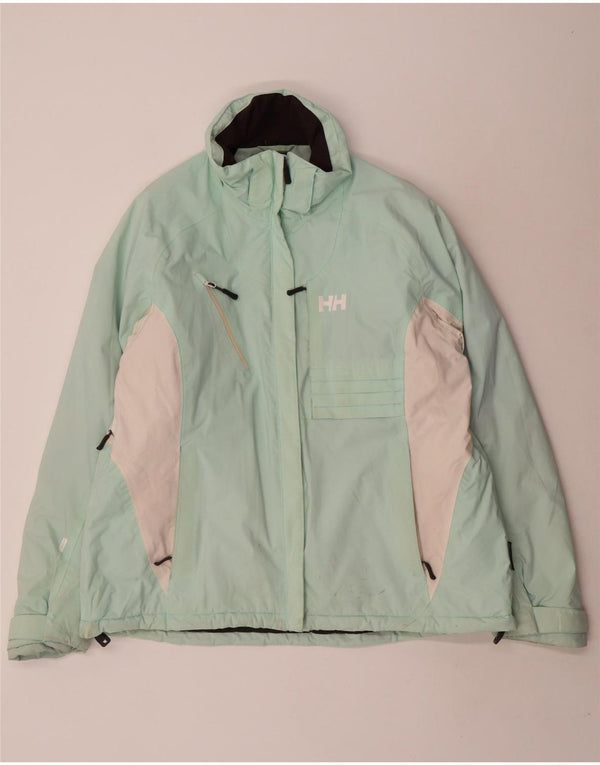 Jaqueta de esqui feminina Helly Hansen UK 20 2XL turquesa Colourblock poliamida