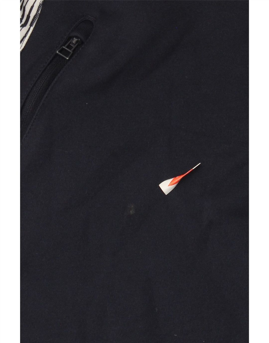 Adidas Mens Zip Neck Moletom Jumper Grande Azul Marinho Colorblock