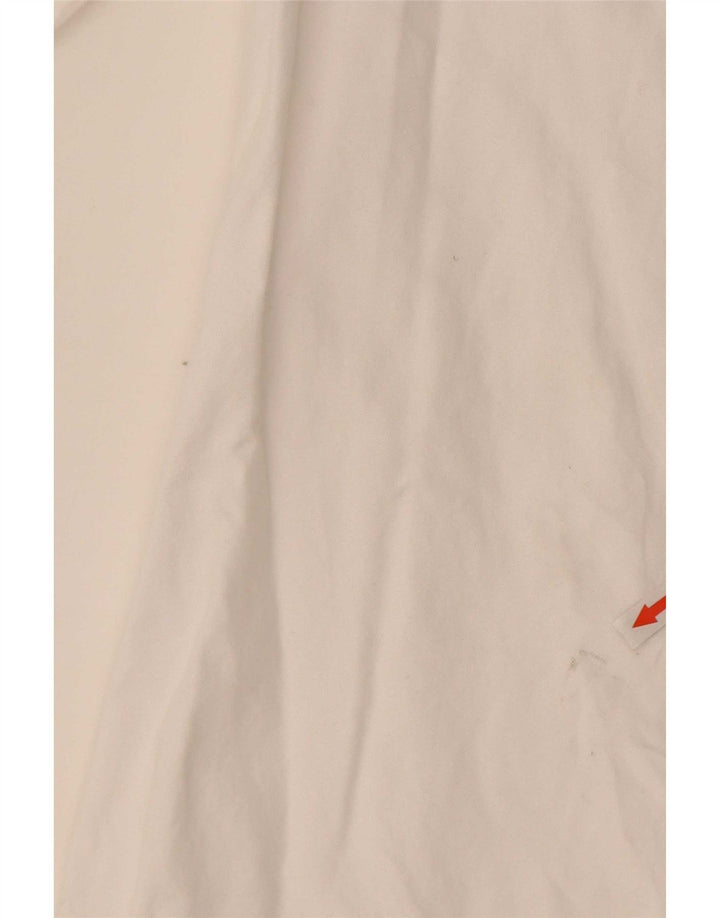 Camisa feminina Superdry UK 16 grande algodão branco