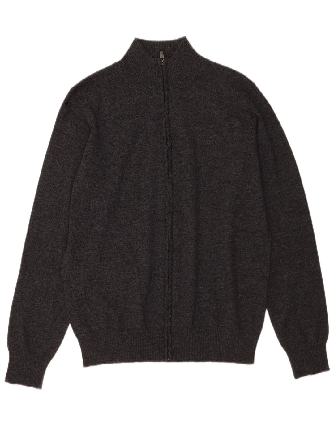 Suéter cardigã masculino Zara lã cinza médio