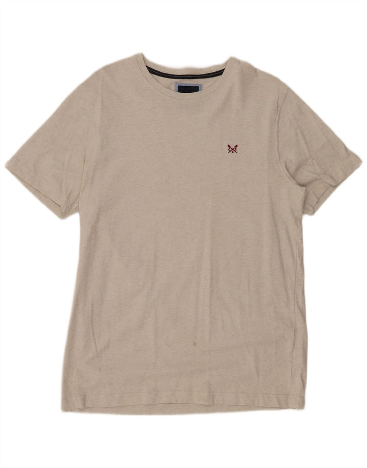 Camiseta masculina CREW CLOTHING grande branca manchada