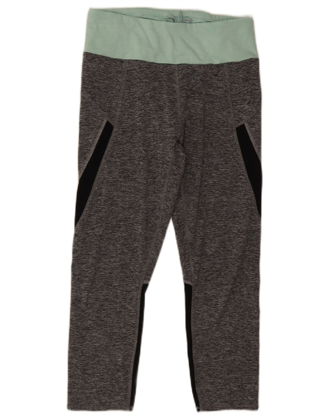 Leggings capri femininas Marks & Spencer Reino Unido 12 bloco colorido cinza médio