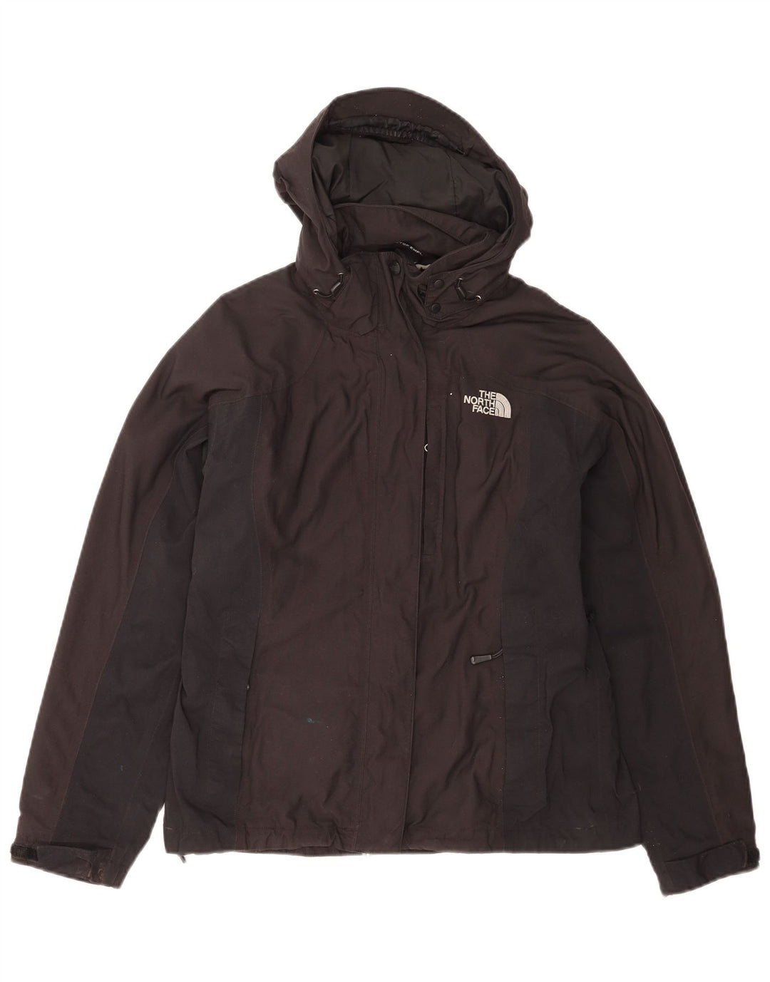 Jaqueta de chuva feminina com capuz The North Face UK 12 nylon preto médio