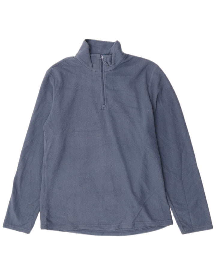 Mountain Warehouse Mens Zip Neck Fleece Jumper Poliéster Azul Médio