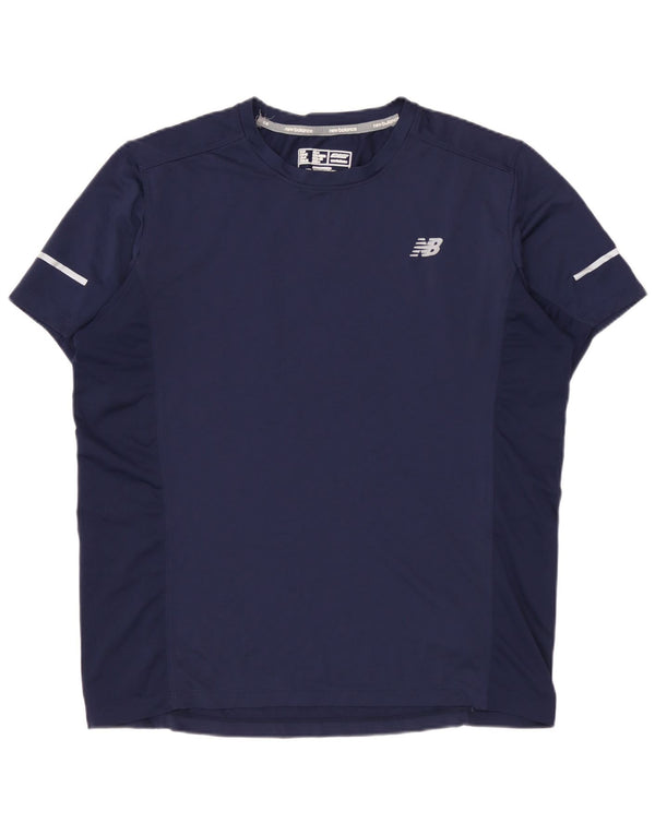 Camiseta masculina NEW BALANCE poliéster azul marinho médio