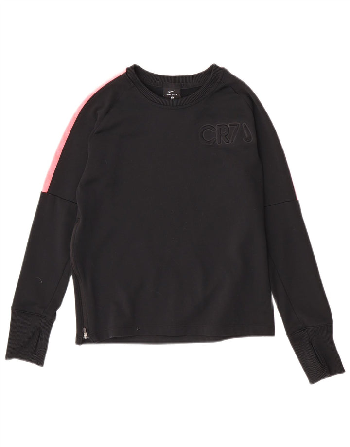 Moletom Nike Boys Dri Fit Graphic Jumper 10-11 anos Médio Preto