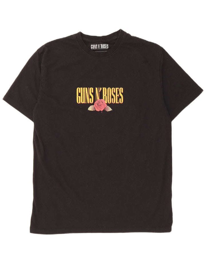 Camiseta gráfica masculina Pull & Bear poliéster médio preto