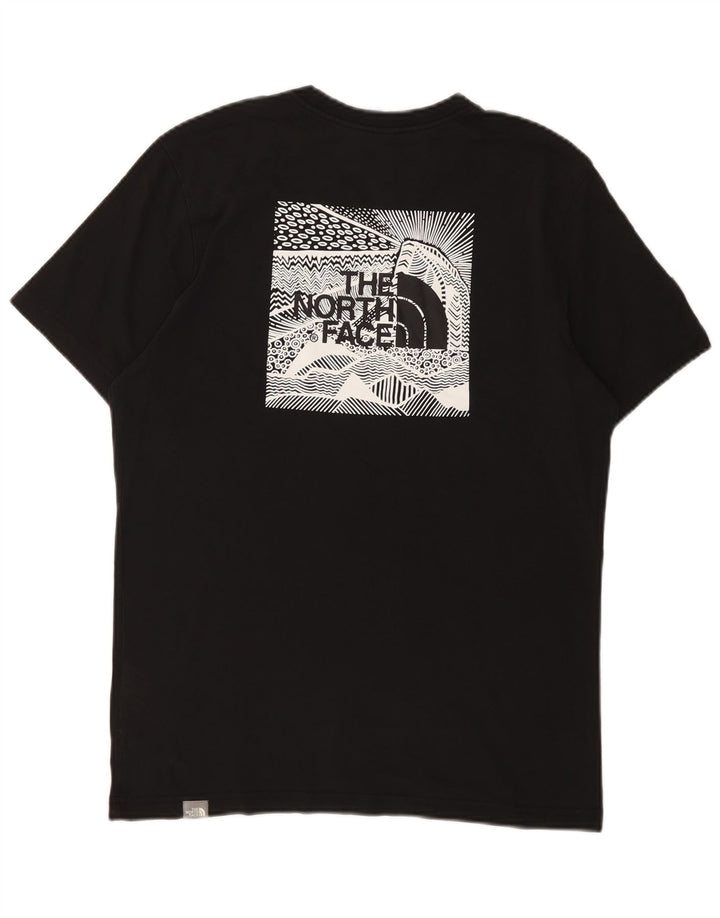 Camiseta gráfica masculina The North Face Top médio algodão preto