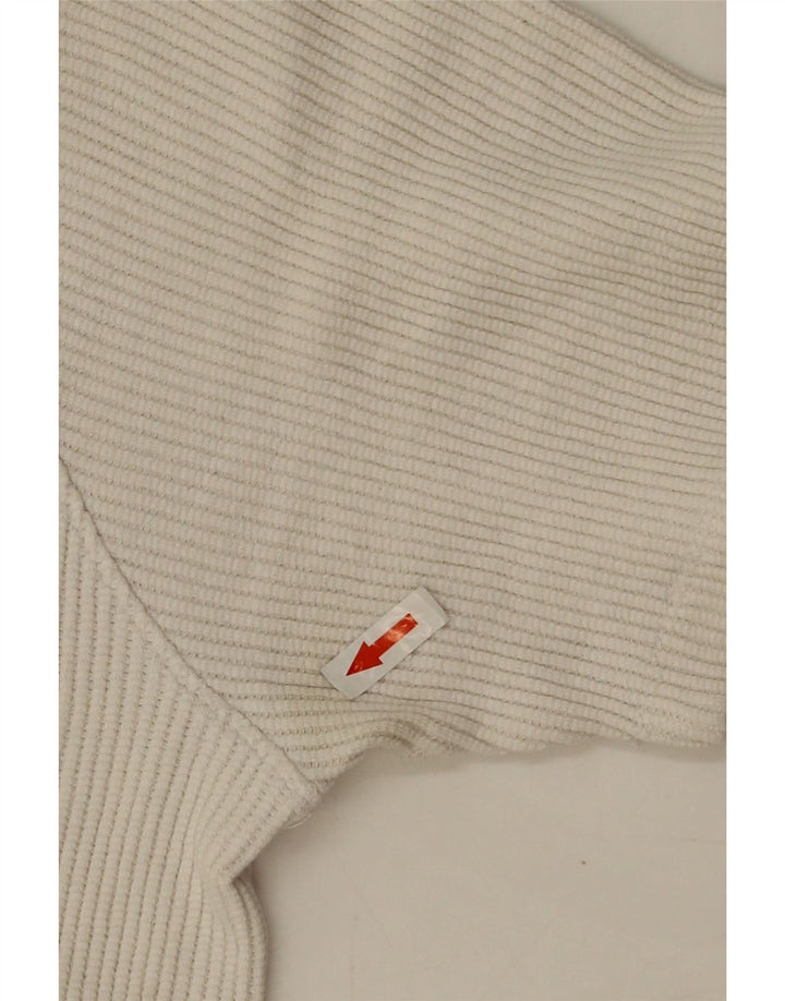 Camiseta feminina grande Zara UK 10 algodão branco pequeno
