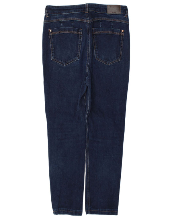 Magic Womens Slim Jeans UK 12 Médio W30 L26 Azul Marinho Algodão