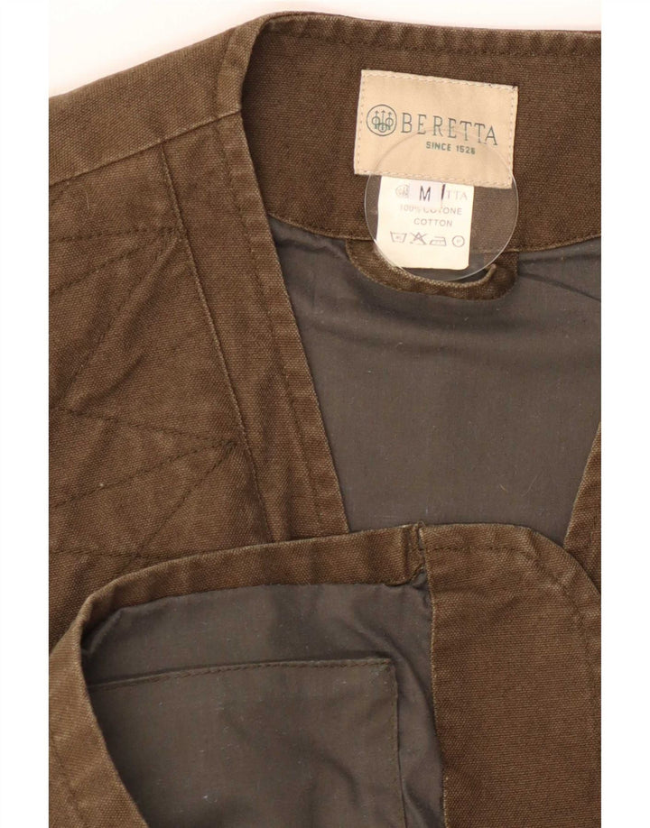 Colete utilitário masculino Beretta UK 38 algodão cáqui médio