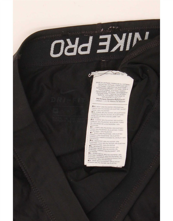 Leggings Nike Womens Slim Fit UK 14 Médio Preto Poliéster Esportes