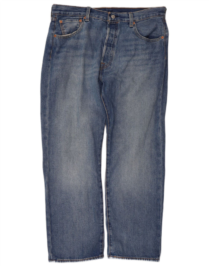 Levi's Masculino 501 Straight Jeans W36 L27 Azul Algodão