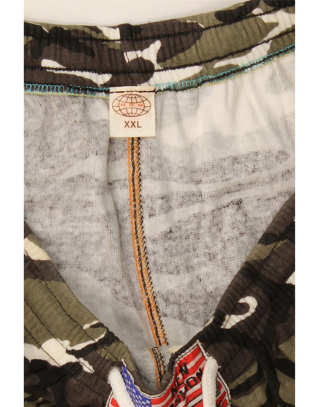 Calça de treino masculina VINTAGE 2XL camuflagem verde