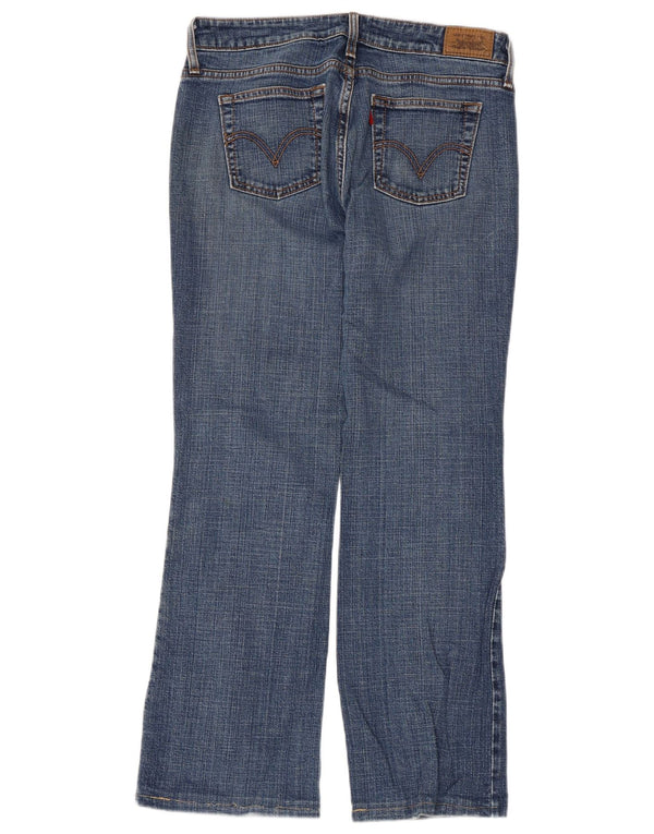 Calça jeans feminina Levi's 545 Low Bootcut US 6 médio W32 L28 azul algodão
