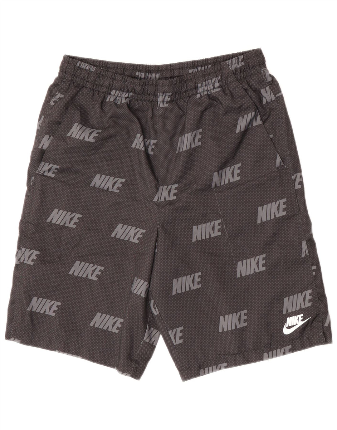 Shorts esportivos gráficos NIKE para meninos 13-14 anos XL cinza manchado de poliéster