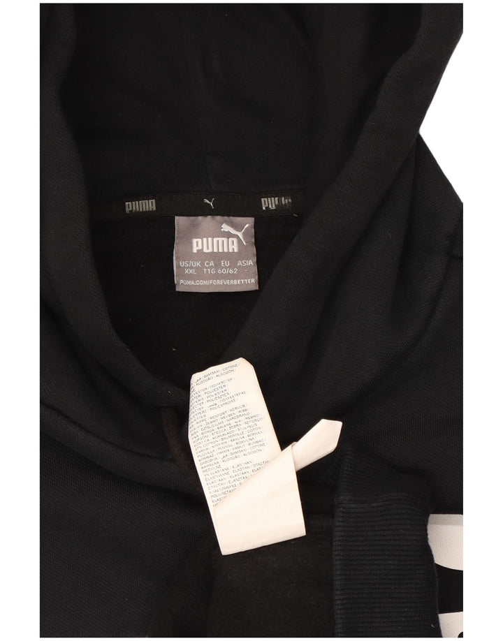 PUMA masculino gráfico moletom com capuz 2XL algodão preto