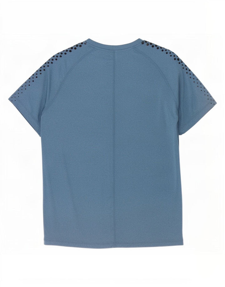 Camiseta masculina Asics Top XL azul marinho poliéster manchado