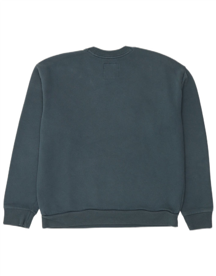Hollister moletom masculino gráfico jumper grande algodão azul