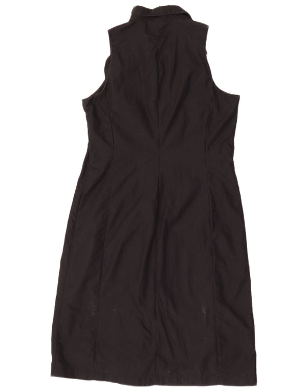 Vestido camisa sem mangas feminino Banana Republic Reino Unido 12 médio preto