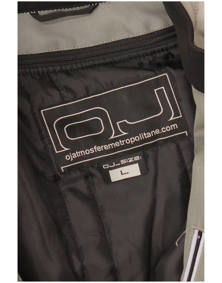 Jaqueta bomber masculina OJ Atmosfere UK 40 grande bloco cinza