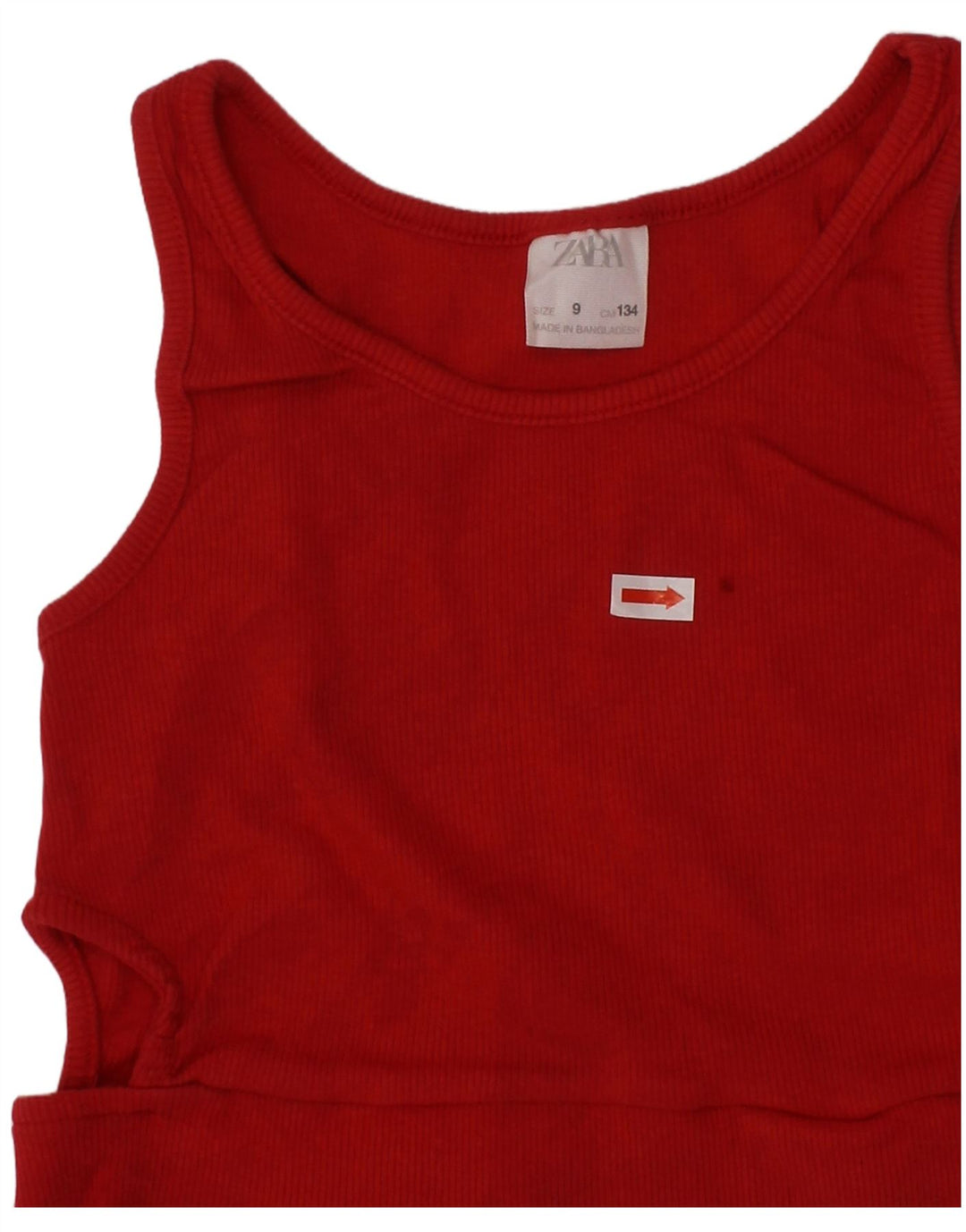 Blusa sem mangas para meninas ZARA 8-9 anos vermelho
