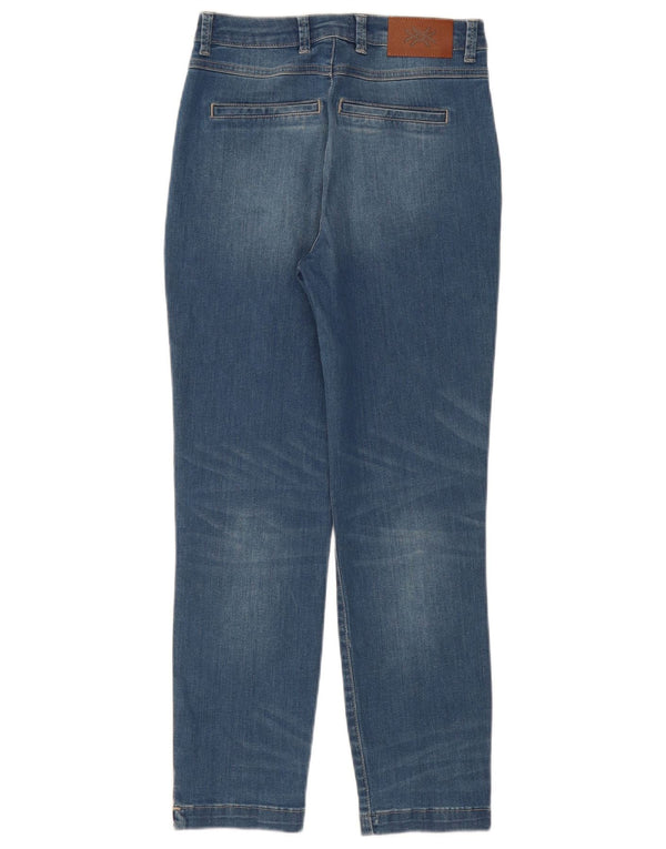 Benetton Scarlett Straight Jeans Feminino Reino Unido 6 XS W26 L27 Azul Algodão