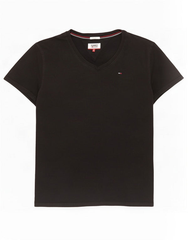 Camiseta masculina Tommy Hilfiger Regular Fit Top Médio Preto