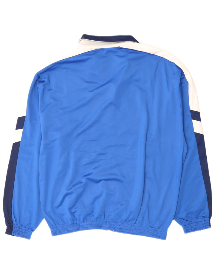 ARENA Jaqueta masculina de agasalho gráfico grande azul colorido em poliéster