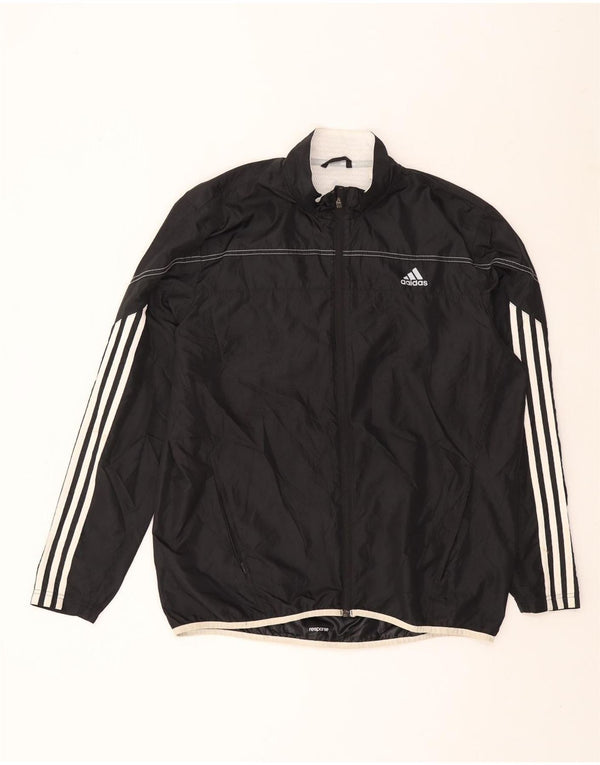 ADIDAS Mens Tracksuit Top Jacket Grande Poliéster Preto
