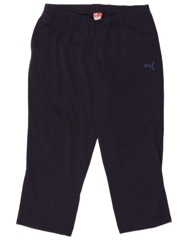 Calça de treino masculina PUMA 2XL poliéster azul marinho