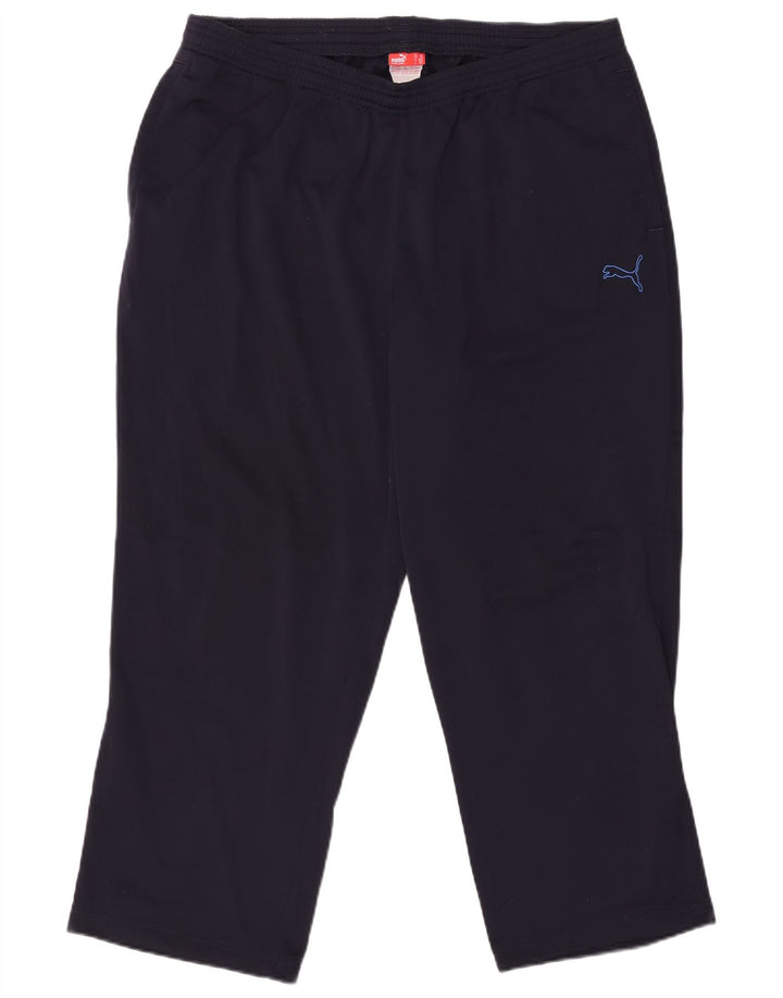 Calça de treino masculina PUMA 2XL poliéster azul marinho