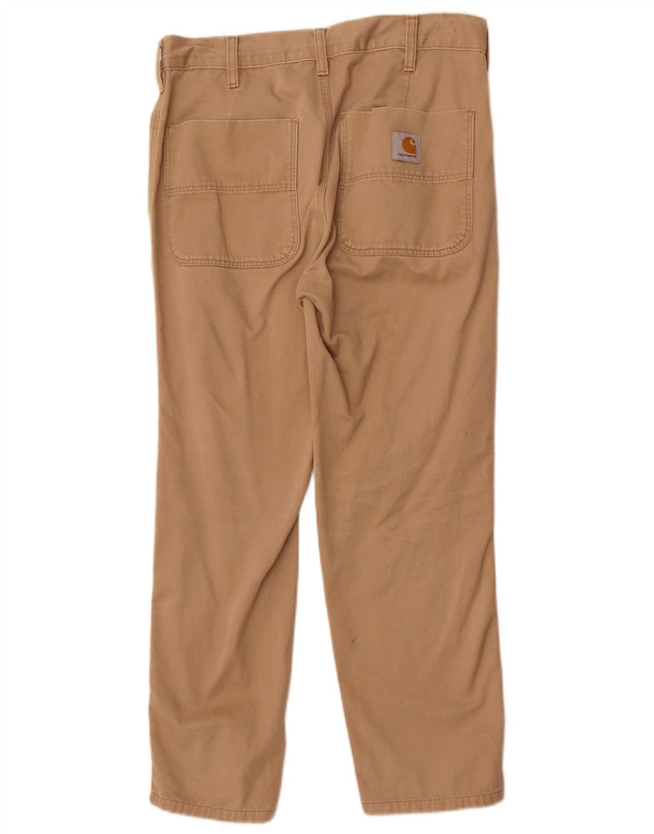 Calça Chino Masculina Carhartt Pegged W29 L26 Algodão Bege