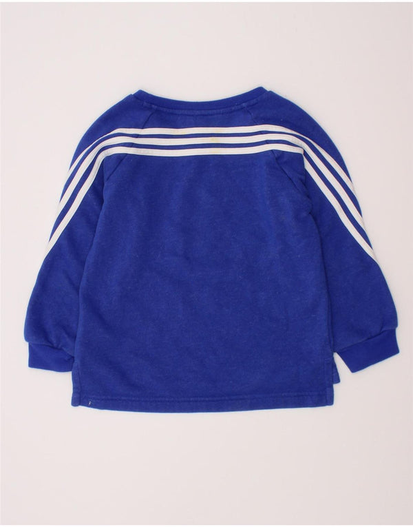 Adidas Meninos Suéter Jumper 3-4 Anos Azul Algodão