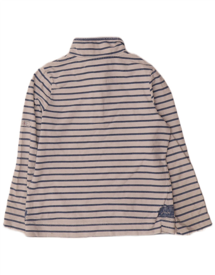 Suéter feminino com gola redonda Joules UK 12 listrado azul médio