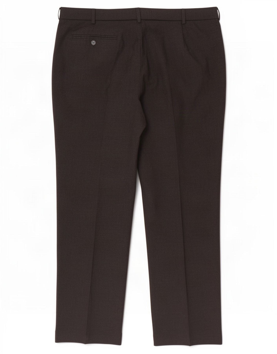 Calça masculina de terno reto Marks & Spencer W42 L33 poliéster preto