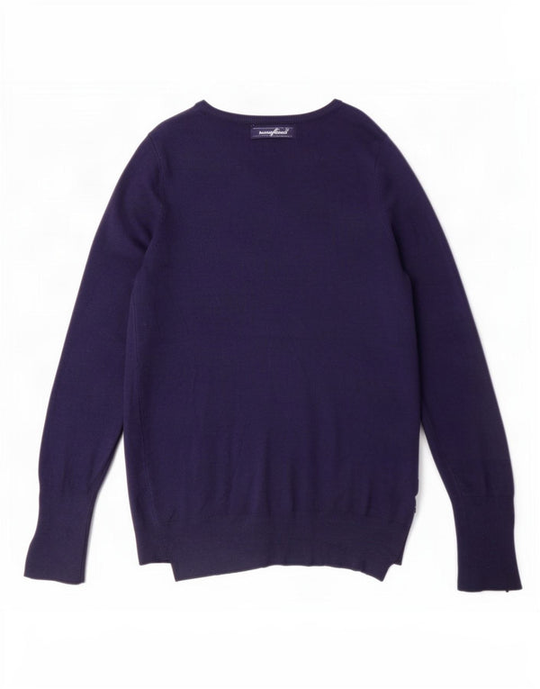 Suéter cardigã feminino Zara Reino Unido 14 grande azul marinho