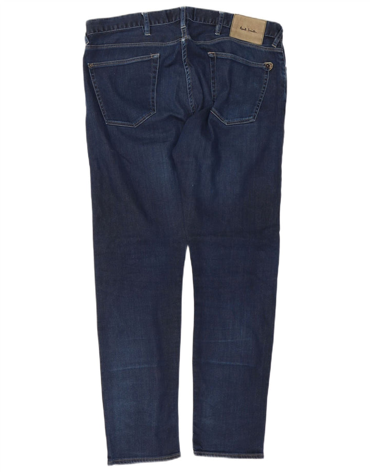 Paul Smith Mens Slim Jeans W36 L30 Azul Marinho Algodão
