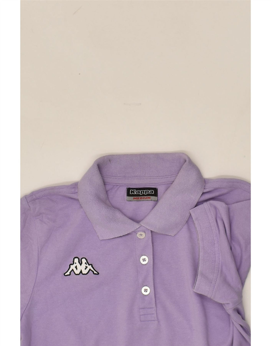 KAPPA Womens Polo Shirt UK 14 Medium Purple Cotton | Vintage Kappa | Thrift | Second-Hand Kappa | Used Clothing | Messina Hembry 
