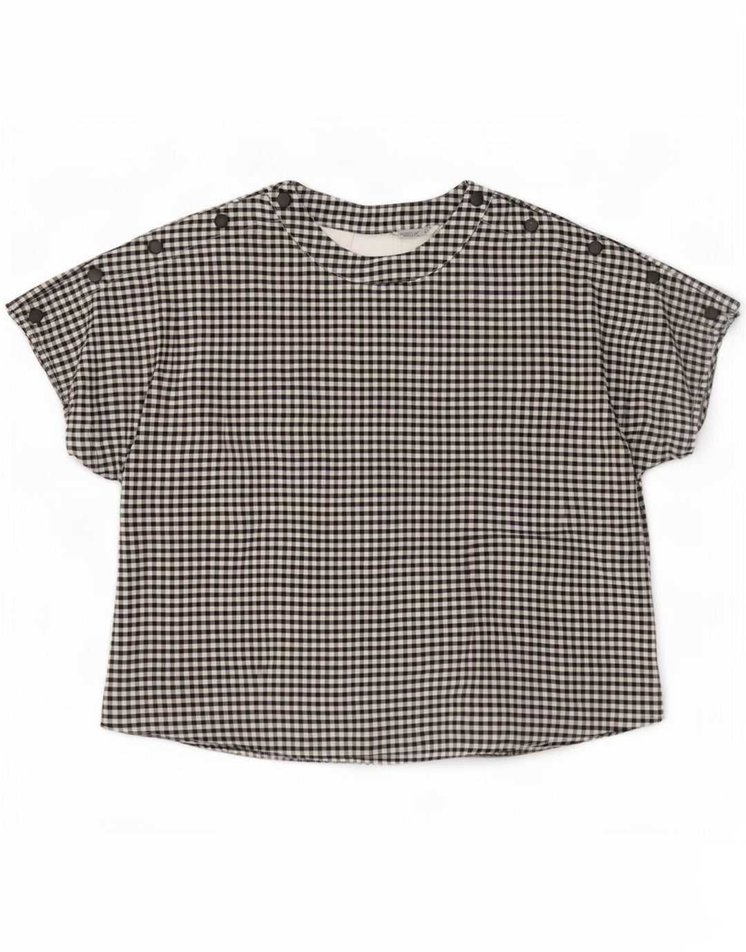 Zara blusa feminina oversized top UK 10 pequena preta guingão