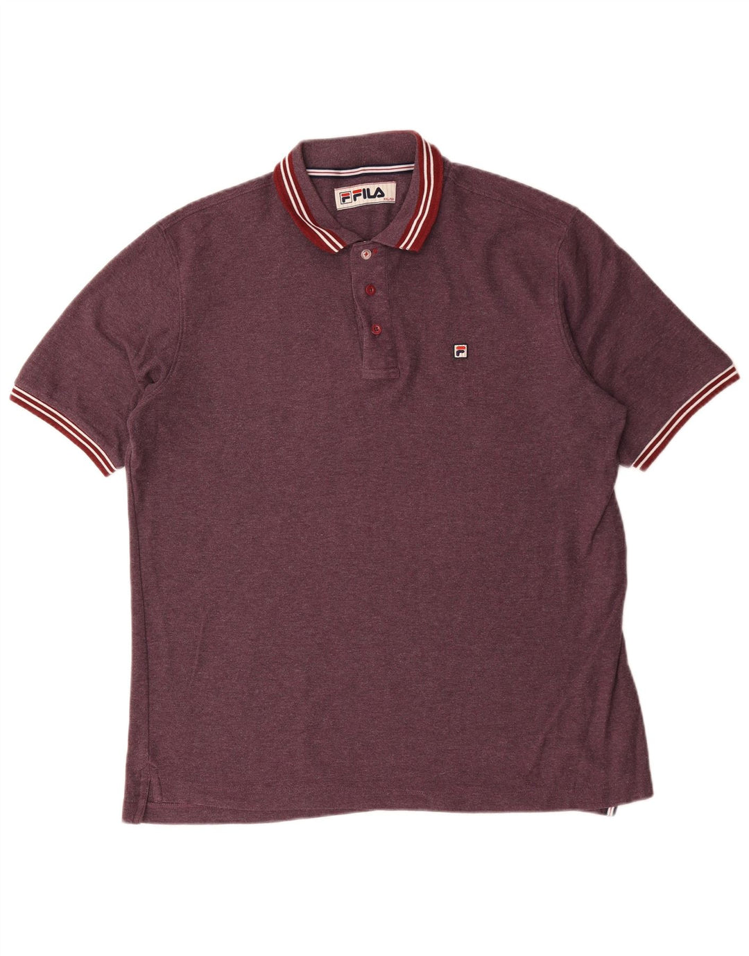 Fila Camisa Polo Masculina IT 56 2XL Poliéster Borgonha